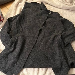 Wool sweater coat